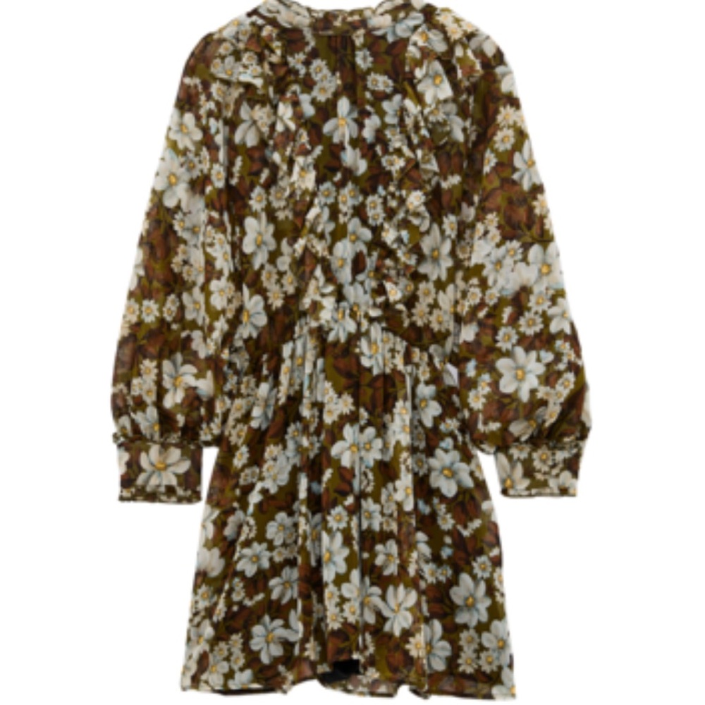 RUFFLED PRINT JUMPSUIT - Picture 1 of 3